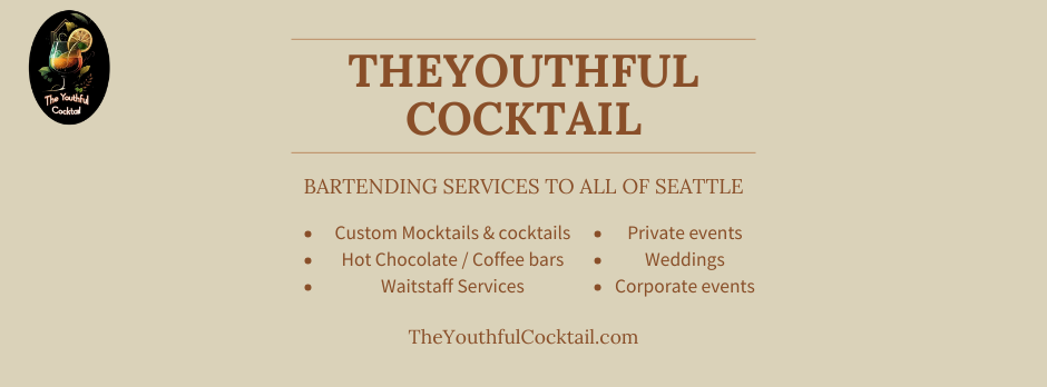 Wedding bartending by The Youthful Cocktail in Seattle, WA
