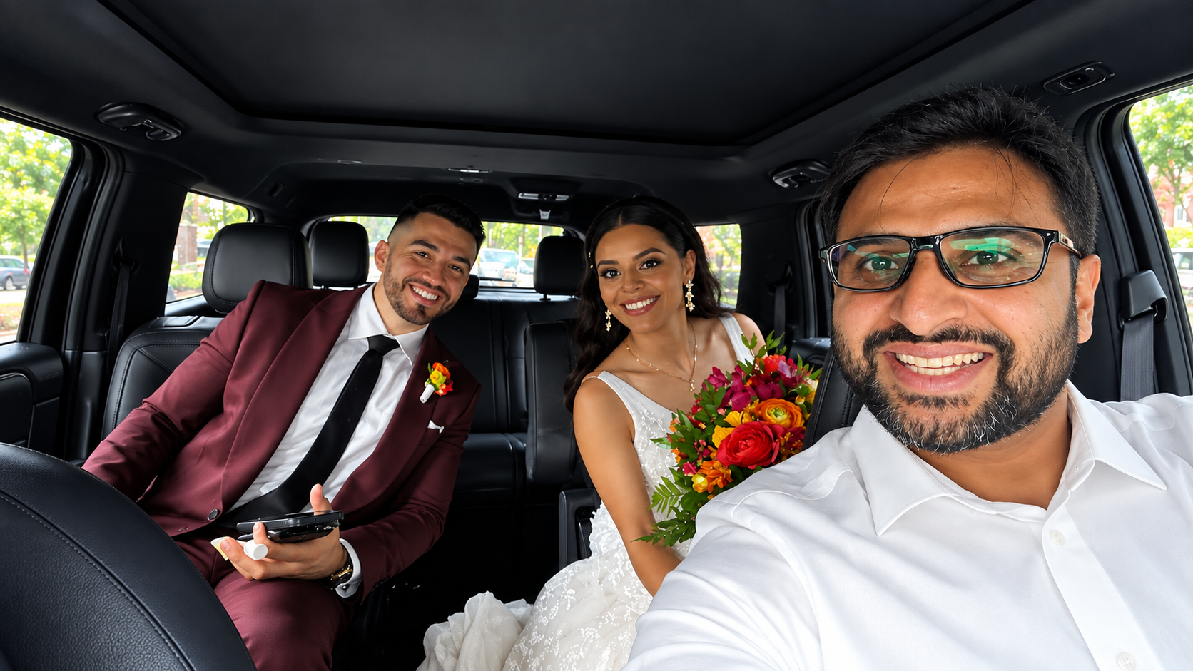 Wedding transportation by Black Car Everywhere Limousine & Car Service in Chicago, IL